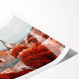 Extra large wall art featuring line art flowers in a minimalist style on a rolled print, ideal for large living room decor.