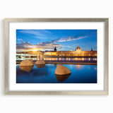 Extra large abstract art print of Lyon featuring textured strokes in muted earth tones, framed in silver.