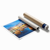 Extra large rolled print of Lyon scenery with soft floral motifs in pastel shades, ideal for classy bathroom wall art.