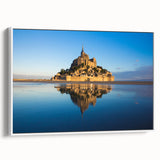 Vintage poster art of a scenic French landscape on framed canvas, featuring vibrant colors, ideal for living room decor.