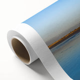 Art deco poster of a serene French landscape in soft pastel hues on rolled canvas, ideal for nursery wall art.