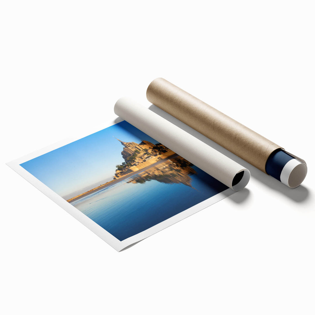 Extra large rolled print featuring a floral design in pastel shades, ideal for classy bathroom or large living room decor.