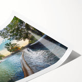 Extra large wall art featuring line art flowers in soft pastel shades on a rolled print, ideal for large living room decor.