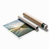 Extra large rolled print of a Normandy landscape featuring vibrant floral elements in a realistic style.