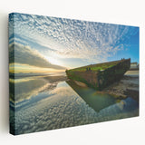 Large canvas print of Normandy, France scenery in soft pastel colors, ideal for kitchen wall art.