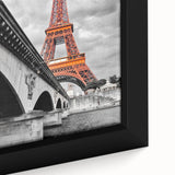 Extra large framed canvas of Paris scenery.