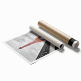 Extra large rolled print featuring a floral Paris scene in soft pastel shades, ideal for classy bathroom wall art.