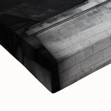 Large art of Paris landscape in black and white on stretched canvas, suitable for bedroom wall decor.