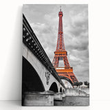 Large black and white canvas print of Paris scenery, ideal for kitchen wall art.