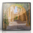 Large abstract wall art depicting the Provence landscape in muted earth tones on a framed acrylic print.
