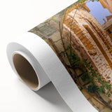 Art Deco poster of Provence landscape in pastel shades on rolled canvas, ideal for nursery wall art.