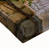 Large art of a black and white Provence landscape on stretched canvas, suitable for bedroom wall.