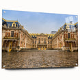 Acrylic print of Versailles scenery in muted greens and blues, ideal for dining room art.