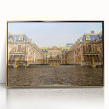 Acrylic print of the Versailles palace with gold frames, in art deco style, suitable for modern art wall decor.