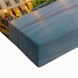 Black and white landscape art painting of Munich on stretched canvas, suitable for bedroom decor.