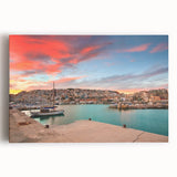 Black and white photo of Athens on stretched canvas, ideal for kitchen wall art or bedroom ambiance.