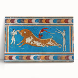 Black and white photograph of Crete, Greece on stretched canvas, ideal for kitchen wall art.