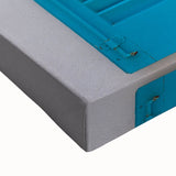 Black and white photograph of Santorini on stretched canvas, depicting detailed architecture, ideal for kitchen wall art.