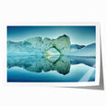 Rolled print of a Greenland landscape with vibrant green tones, ideal for dining room wall art.