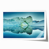 Rolled print of a Greenland landscape with vibrant green tones, ideal for dining room wall art.