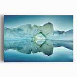 Black and white photo of a Greenland landscape on stretched canvas, suitable as large kitchen wall art.