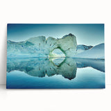 Black and white photograph of a Greenland landscape on large stretched canvas, suitable for kitchen wall art.