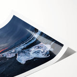 Extra large wall art featuring line art flowers in black on white, rolled print, ideal for large living room decor.