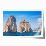 Extra large rolled print featuring a scenic view of Capri, Italy with vibrant blue and lush green tones.