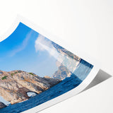 Extra large wall art featuring line art flowers in subtle shades, rolled print, suitable for large living room decor.