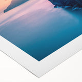 Art deco poster of Cinque Terre with vibrant coastal colors on rolled canvas, suitable for dining room decor.