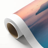 Art Deco poster of Cinque Terre with vibrant coastal colors on rolled canvas.