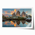 Rolled print of the Dolomites in Italy featuring muted earth tones, perfect for art wall dining room.