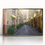 Art Deco poster of Florence skyline in gold tones on acrylic, suited for modern art wall decor.