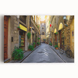 Black and white stretched canvas of Florence scenery, ideal for kitchen wall art or bedroom ambiance.