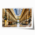 Rolled print of Milan scenery with soft pastel shades, ideal for art wall dining room.