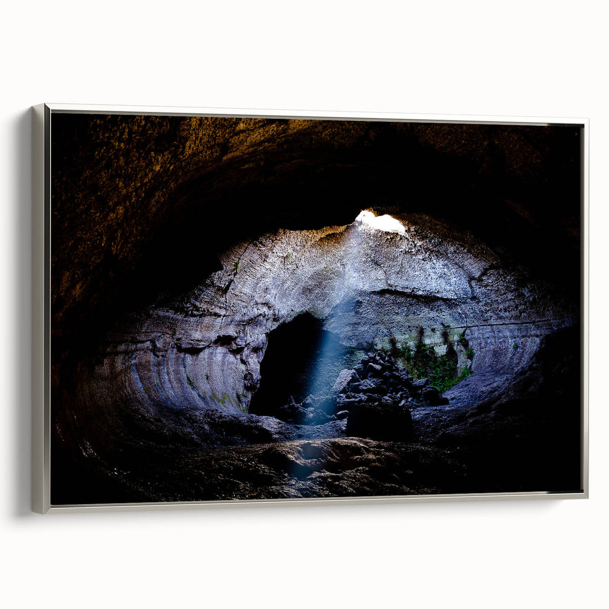 Landscape art painting of Mount Etna, featuring vibrant earth tones on a framed canvas, ideal for living room decor.
