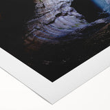 Art deco poster of Mount Etna in muted earth tones on rolled canvas, suitable for dining room decor.