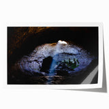 Large rolled canvas print of Mount Etna with vibrant green flora in the foreground, ideal for art wall dining room decor.