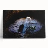 Black and white image of Mount Etna on stretched canvas, ideal for kitchen wall art.