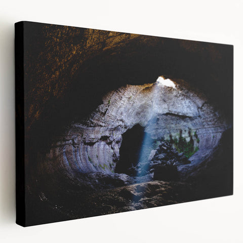 Large stretched canvas featuring Mount Etna in Italy with muted earth tones, ideal for kitchen wall art.
