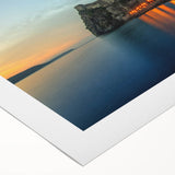 Art deco poster of Naples scenery on rolled canvas, displaying muted earth tones, ideal for dining room wall art.