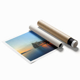 Large rolled print of Naples scenery with vibrant floral accents, suitable for classy bathroom wall art.