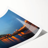 Extra large wall art featuring line art flowers in muted colors on a rolled canvas, ideal for large living room decor.