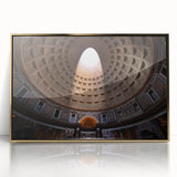 Art deco poster of Rome with golden hues on acrylic, ideal for modern art wall decor.