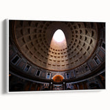 Vintage poster art of Rome with colorful palette on extra large framed canvas, ideal for living room.