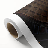 Art Deco poster of Rome with muted earth tones on rolled canvas, suitable as nursery wall art or for dining rooms.