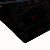 Black and white landscape art painting of Rome on stretched canvas, ideal for bedroom wall decor.