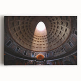 Black and white stretched canvas of Rome's architecture, ideal for kitchen wall art or bedroom ambiance.