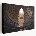 Large canvas print of Rome's cityscape in muted earth tones, suitable for kitchen wall art.