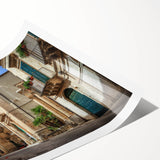 Extra large rolled print of line art flowers in subtle earth tones, ideal for large living room wall art.